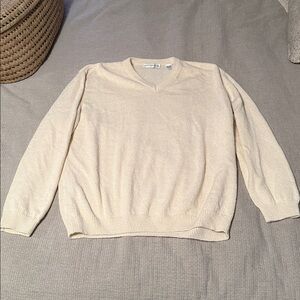 Men's cream xxl Sweater cotton nylon blend LS nwot